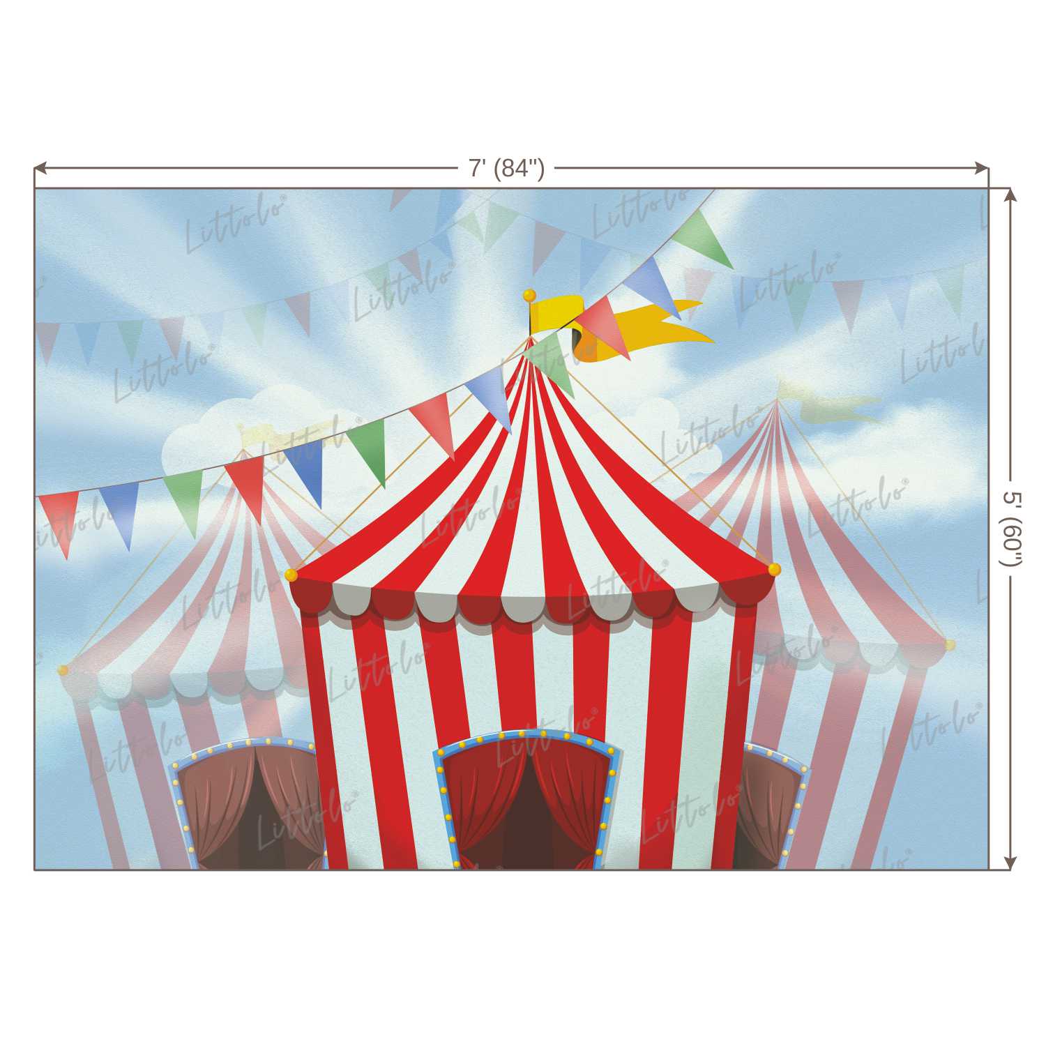 LB0193 Circus Theme Backdrop