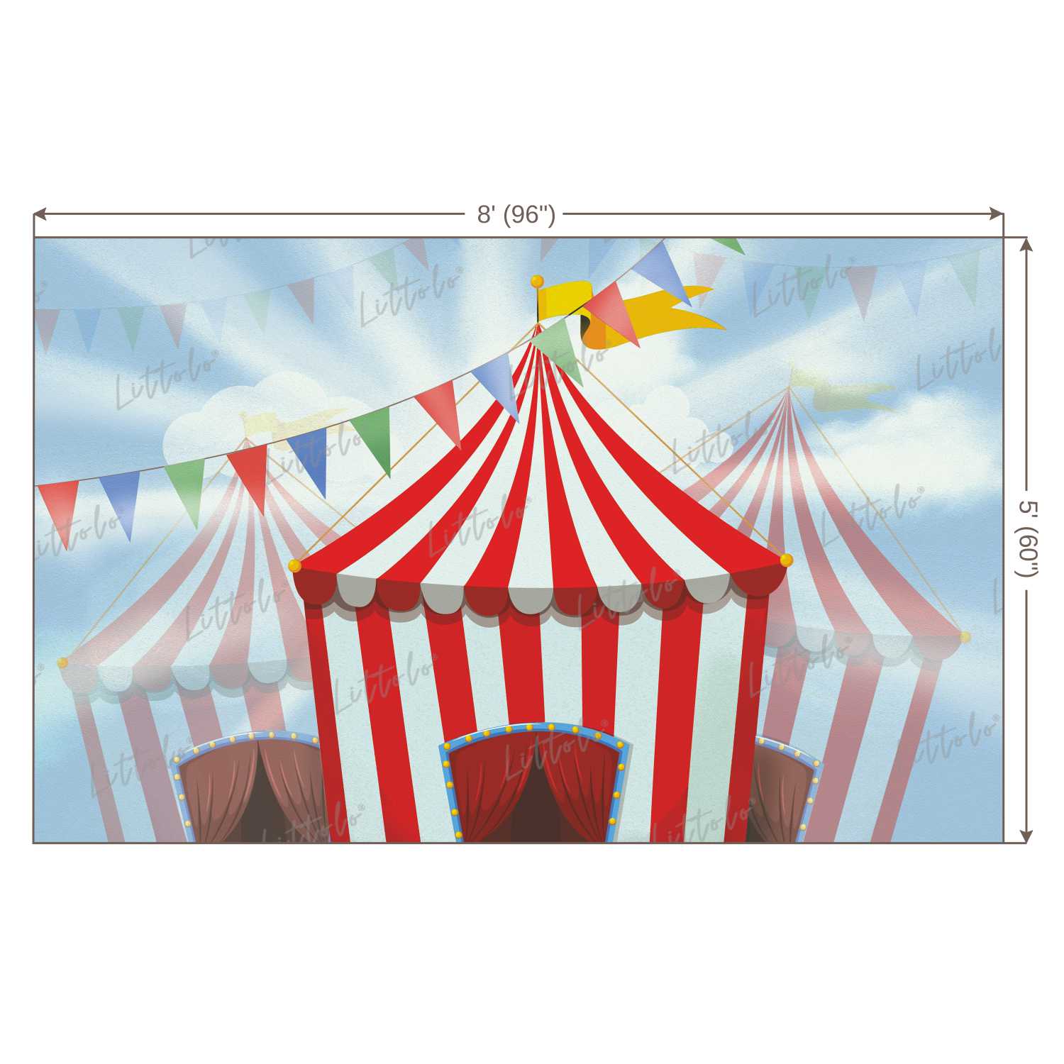 LB0193 Circus Theme Backdrop