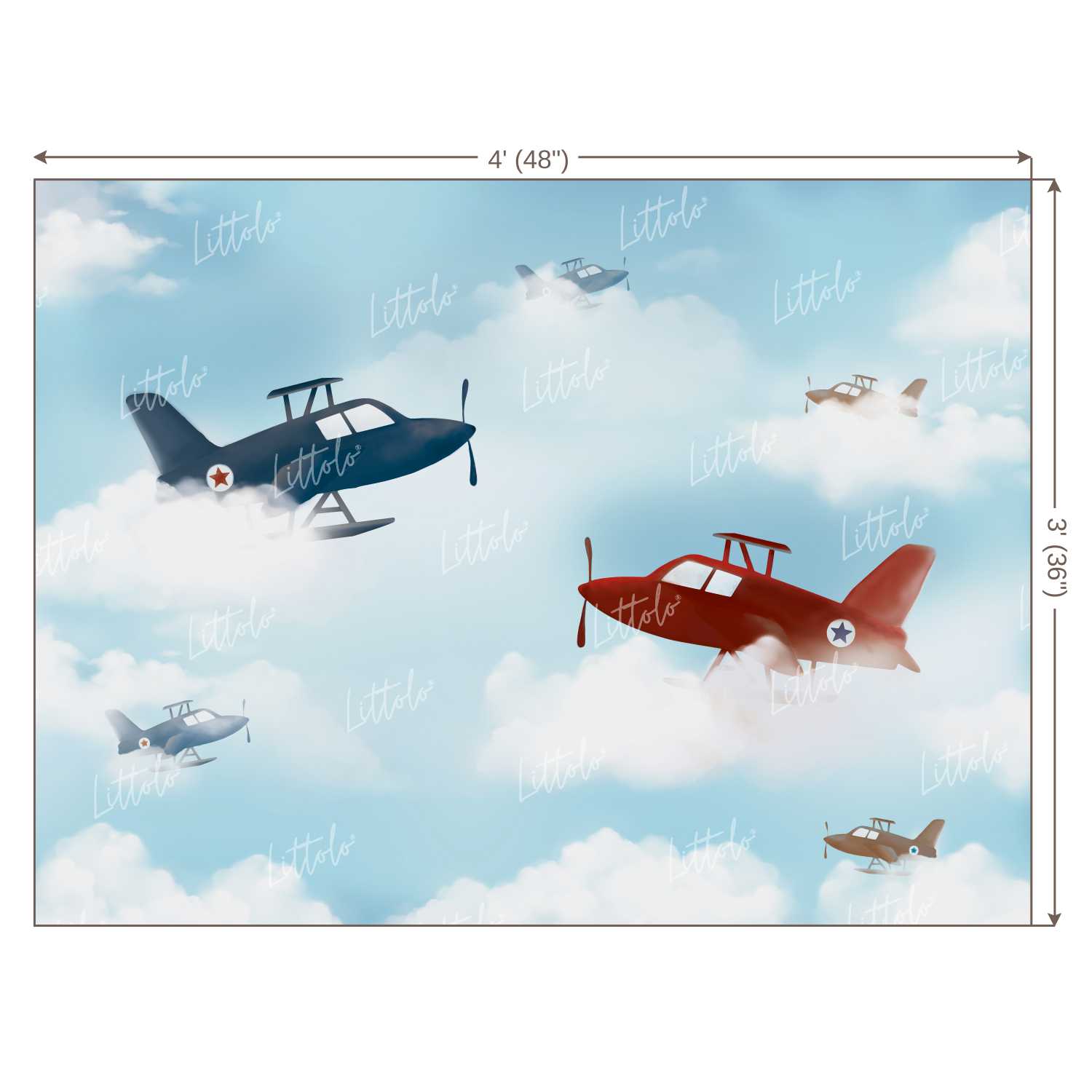 LB0196 Airplanes Theme Backdrop