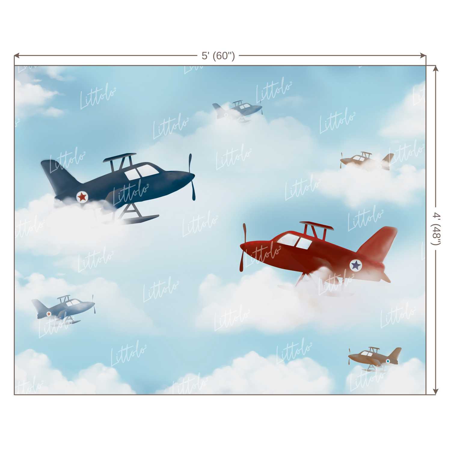 LB0196 Airplanes Theme Backdrop