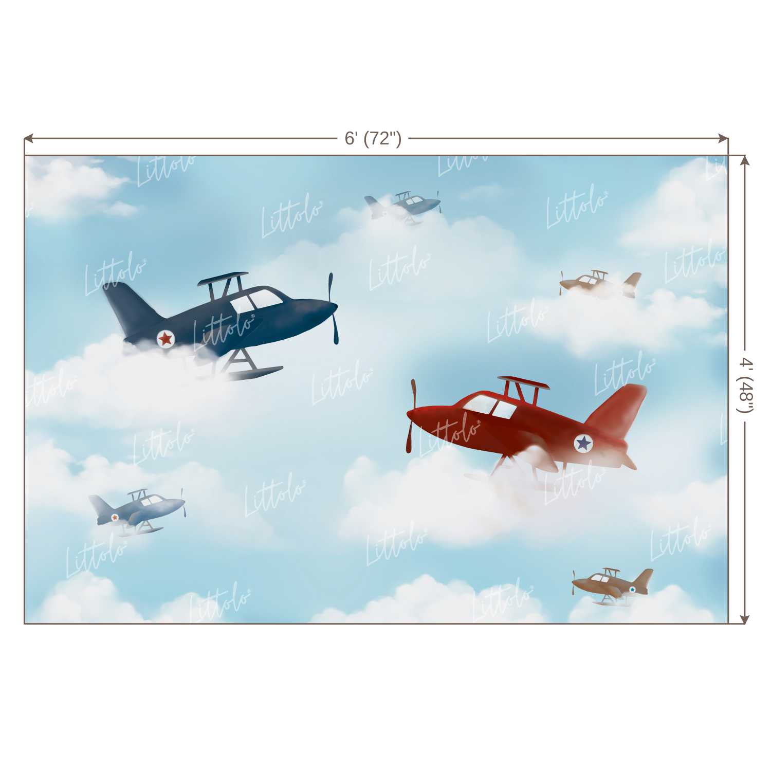 LB0196 Airplanes Theme Backdrop