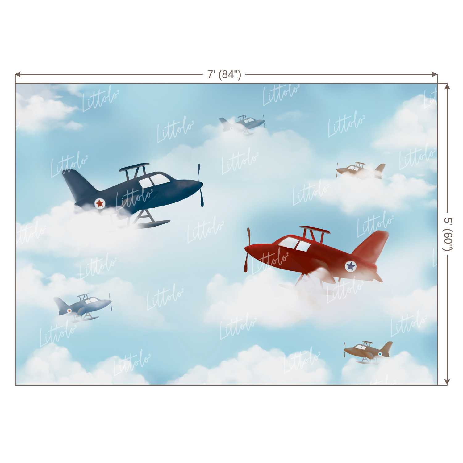 LB0196 Airplanes Theme Backdrop