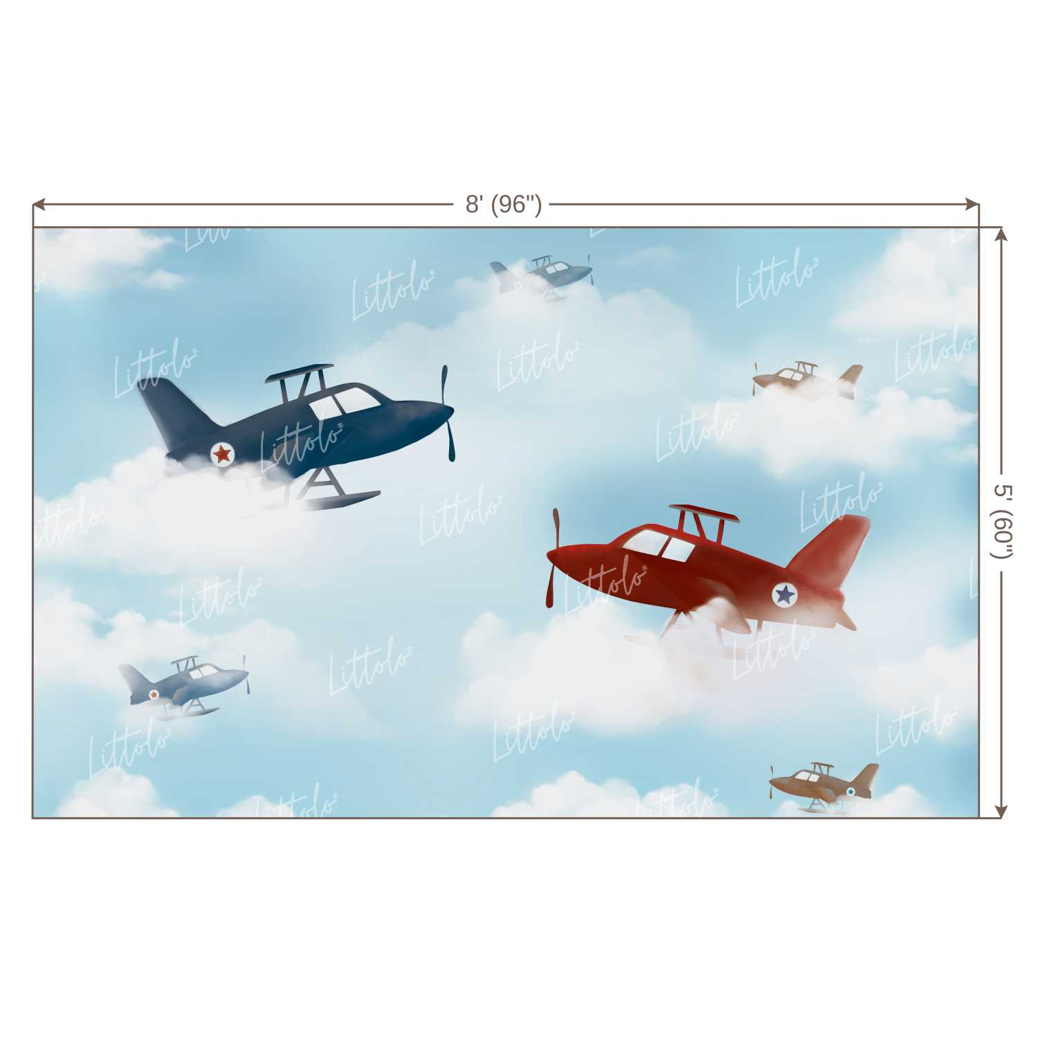 LB0196 Airplanes Theme Backdrop