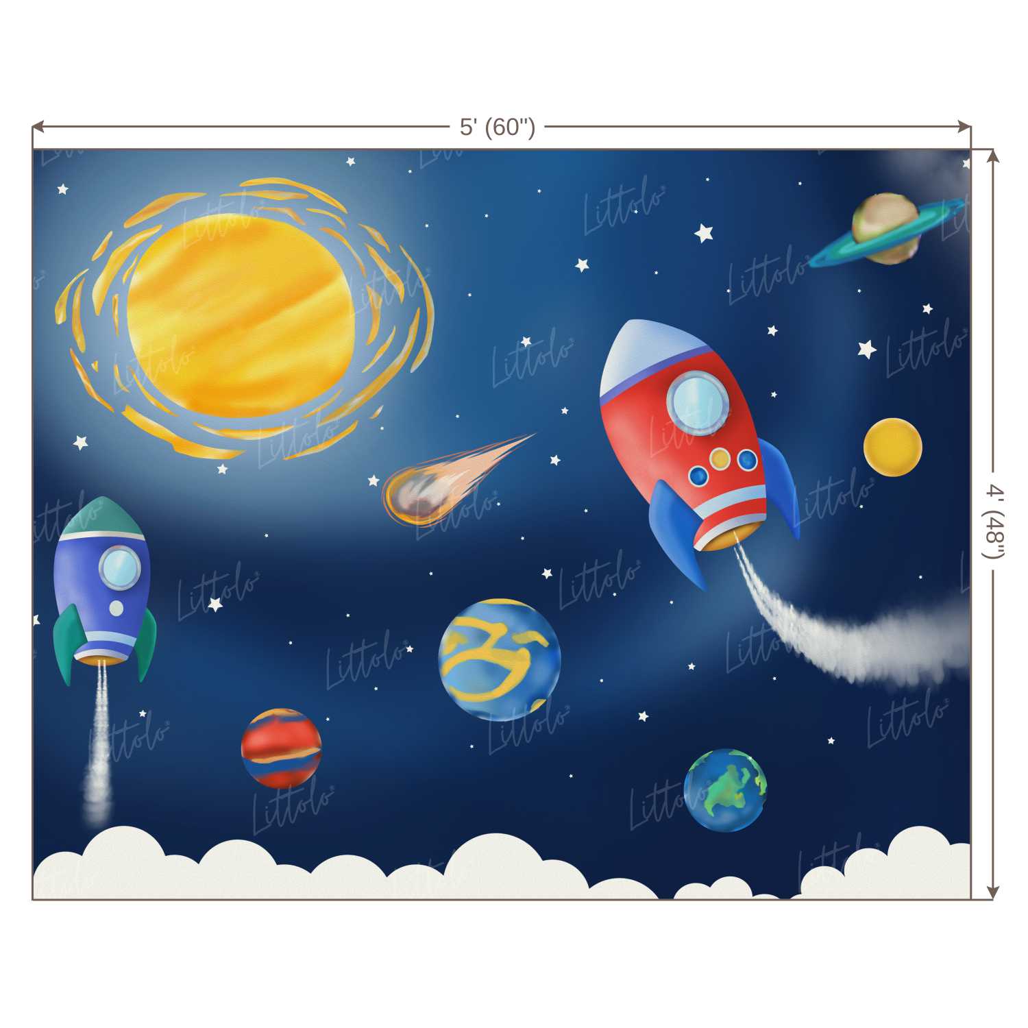 LB0199 Space Adventures Theme Backdrop