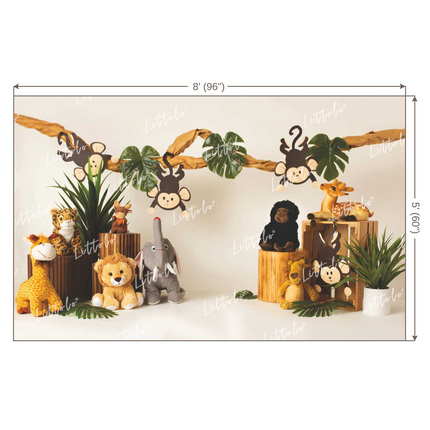 LB0204 Wild Animals Theme Backdrop