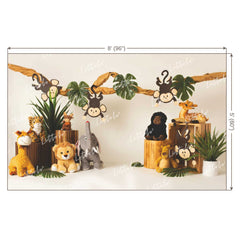 LB0204 Wild Animals Theme Backdrop