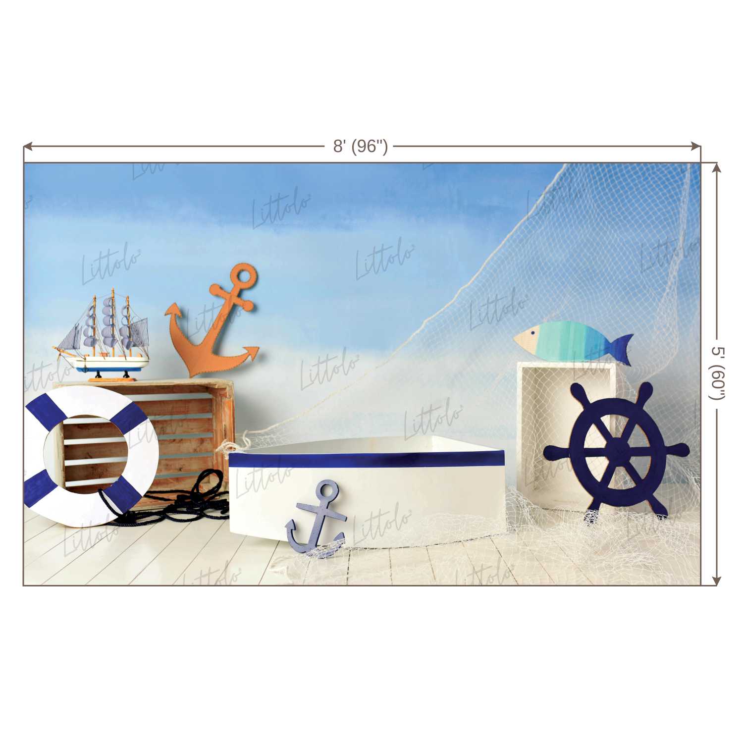 LB0209 Sailor Theme Backdrop