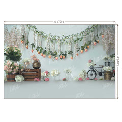 LB0214 Spring Boho Theme Backdrop