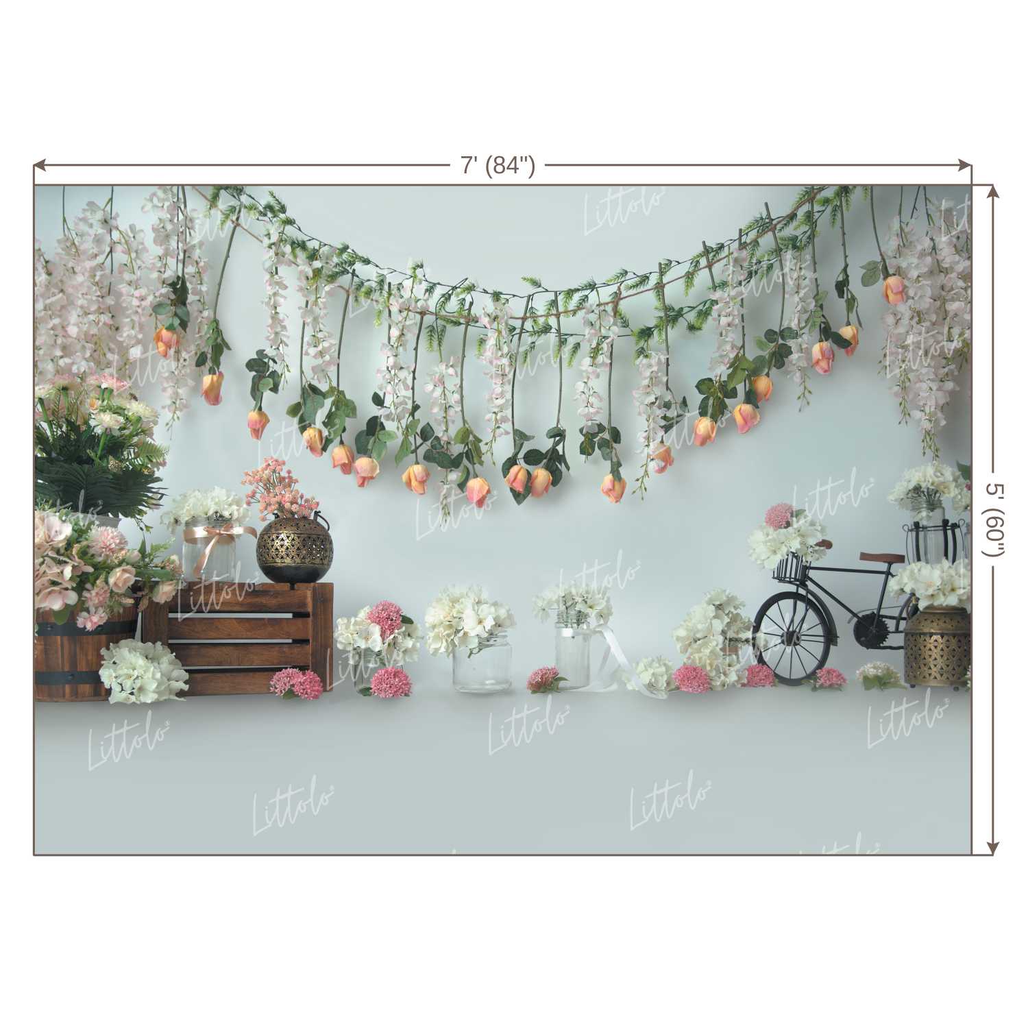 LB0214 Spring Boho Theme Backdrop