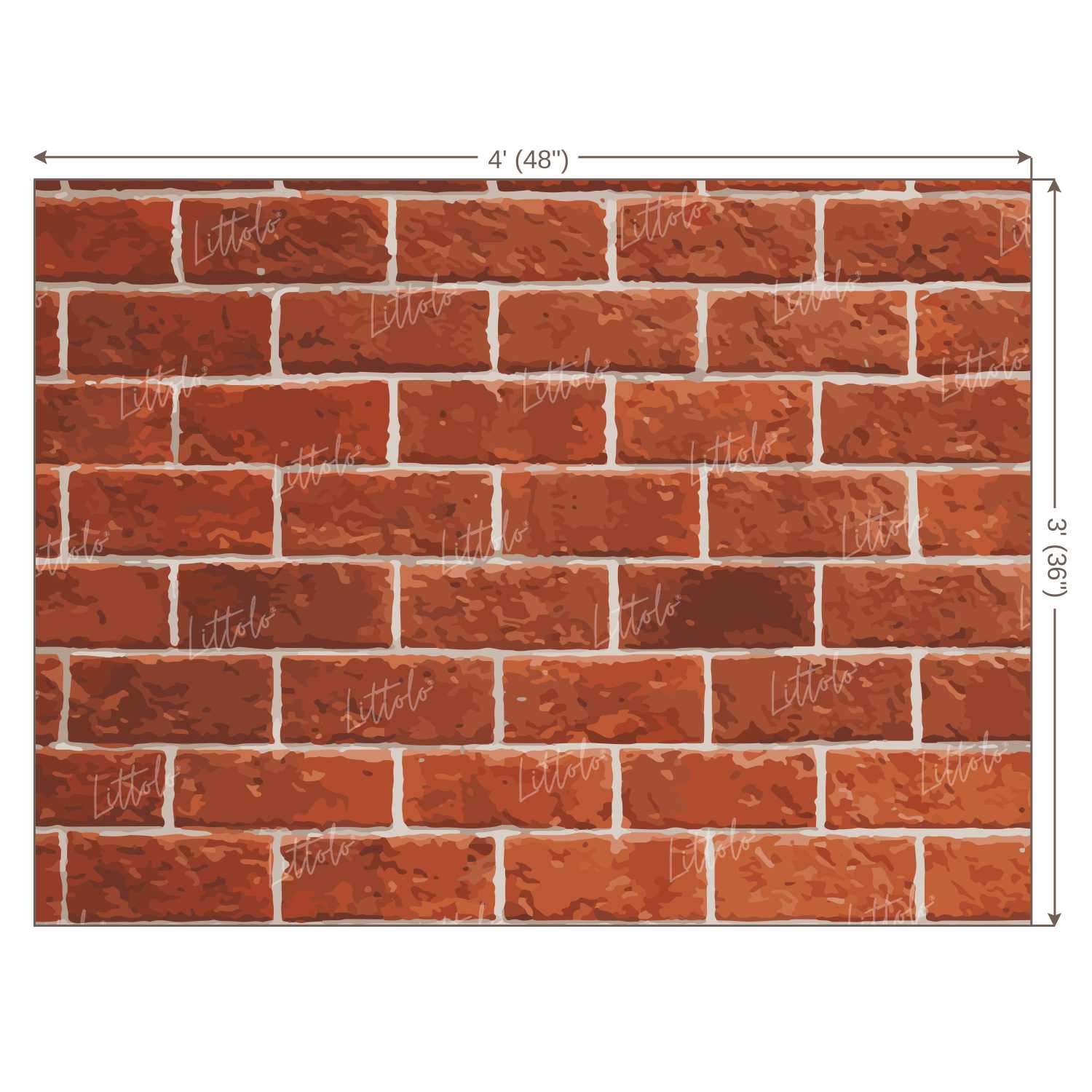 LB0219 Red Bricks Wall Backdrop