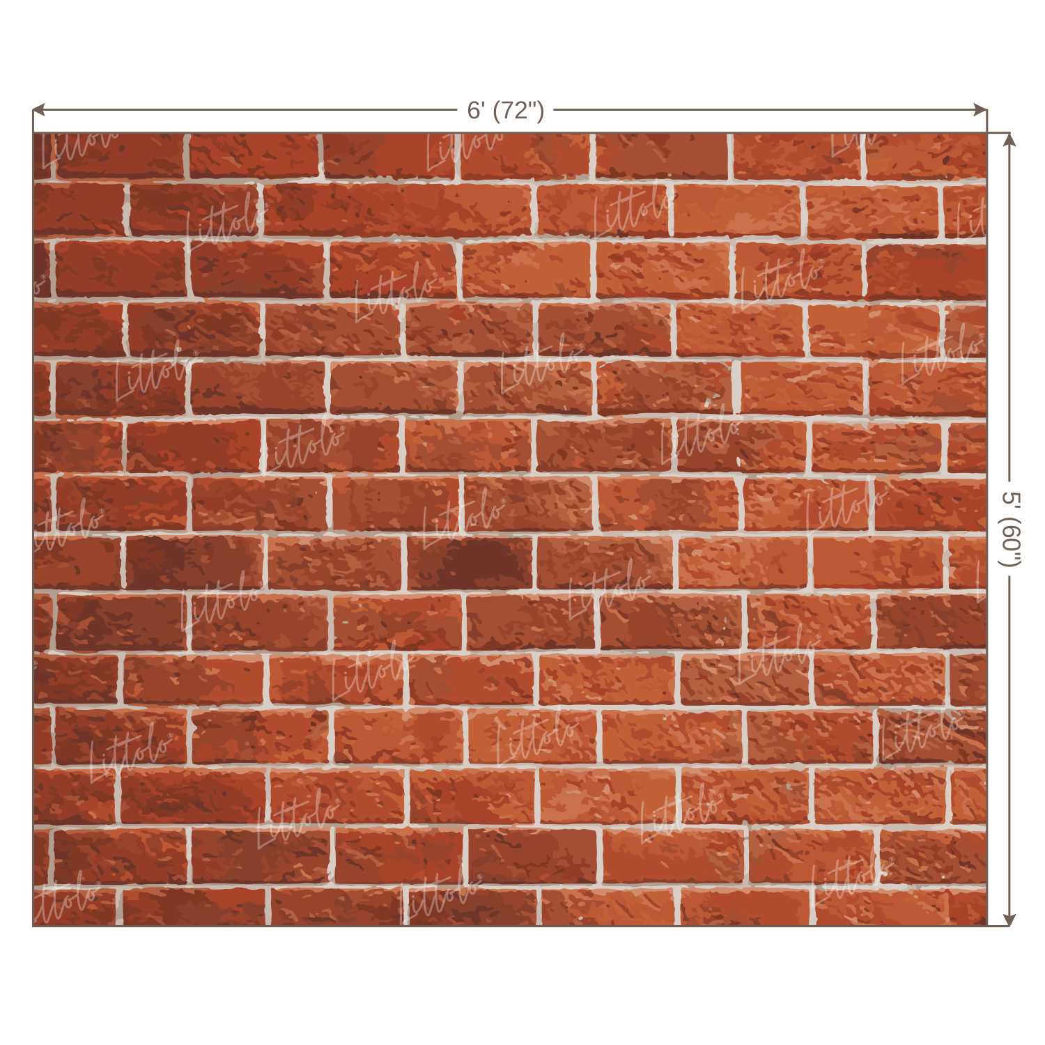 LB0219 Red Bricks Wall Backdrop