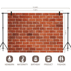 LB0219 Red Bricks Wall Backdrop