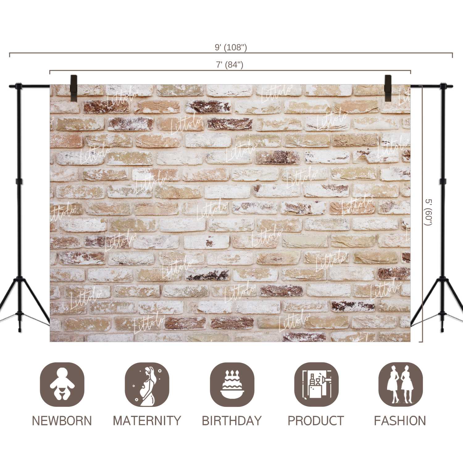 LB0220 Bricks Wall Backdrop