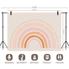 LB0221 Pastel Semi Circles Theme Backdrop