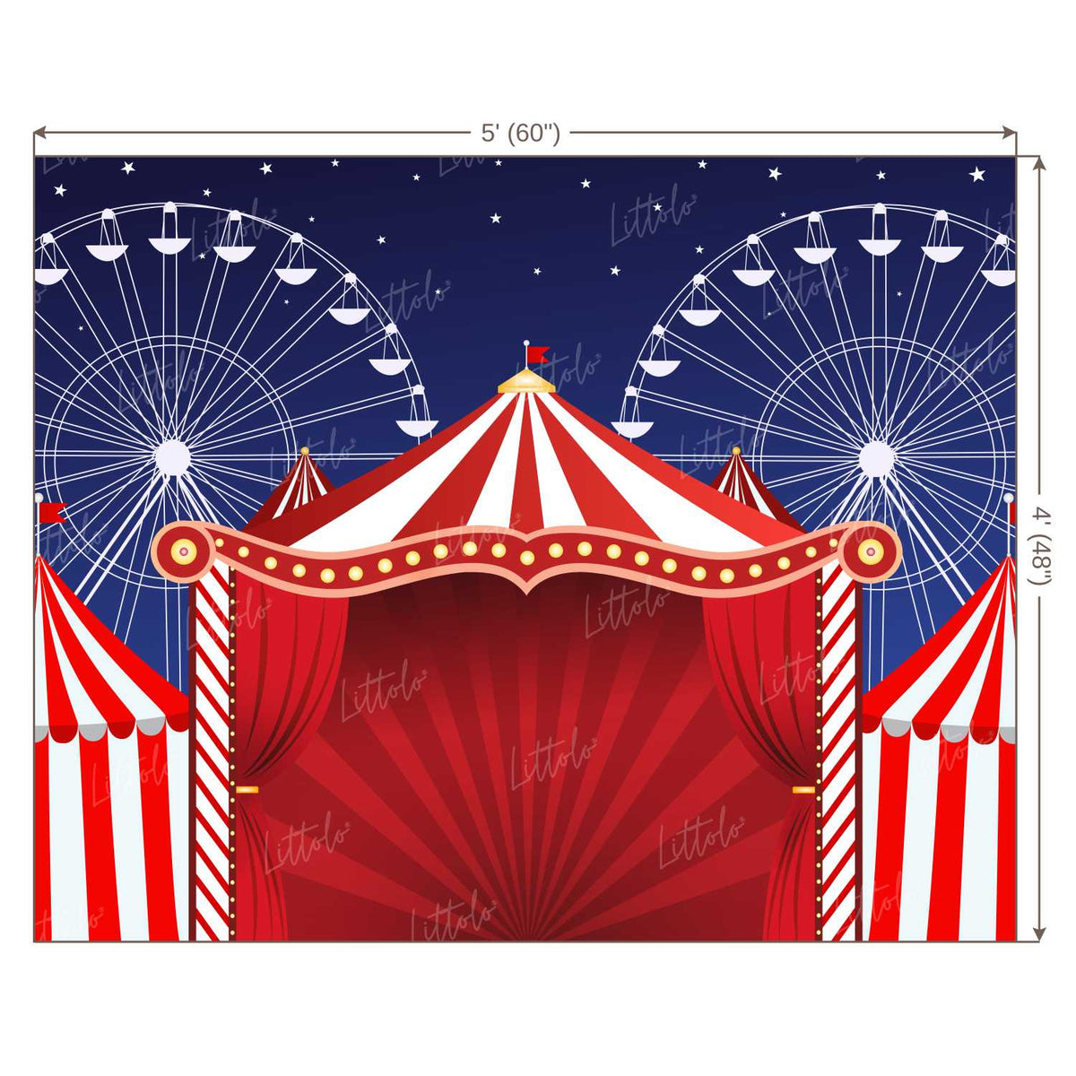 LB0245 Carnival Circus Theme Backdrop