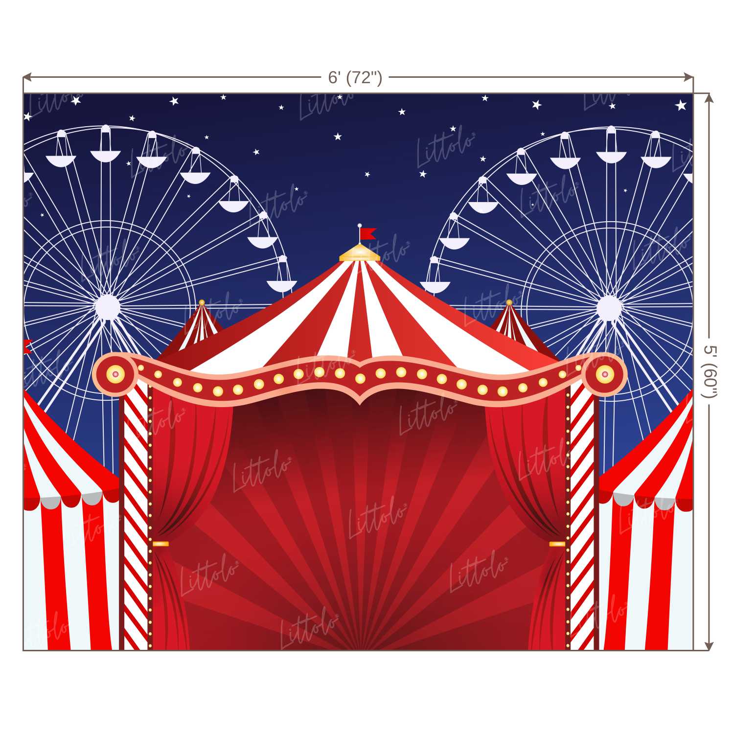 LB0245 Carnival Circus Theme Backdrop