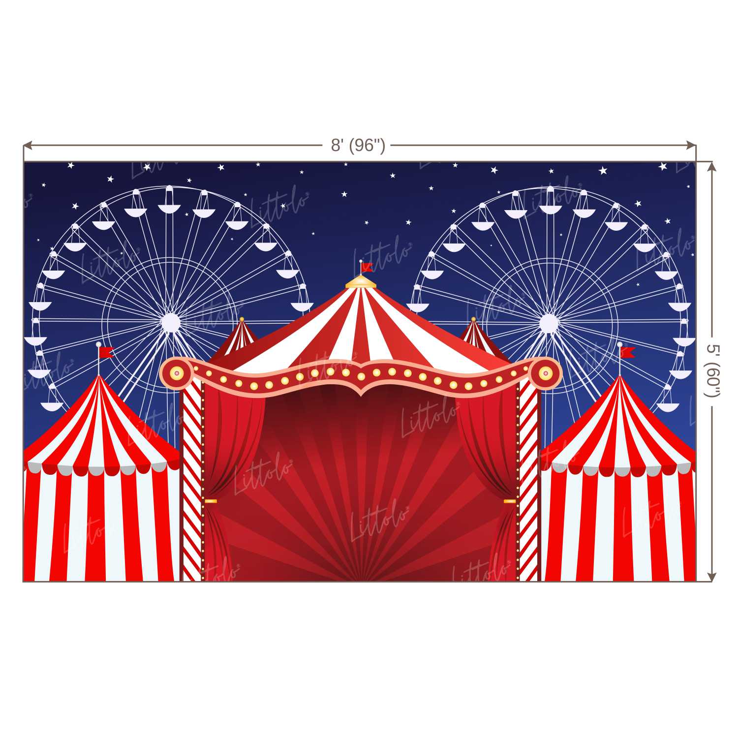 LB0245 Carnival Circus Theme Backdrop