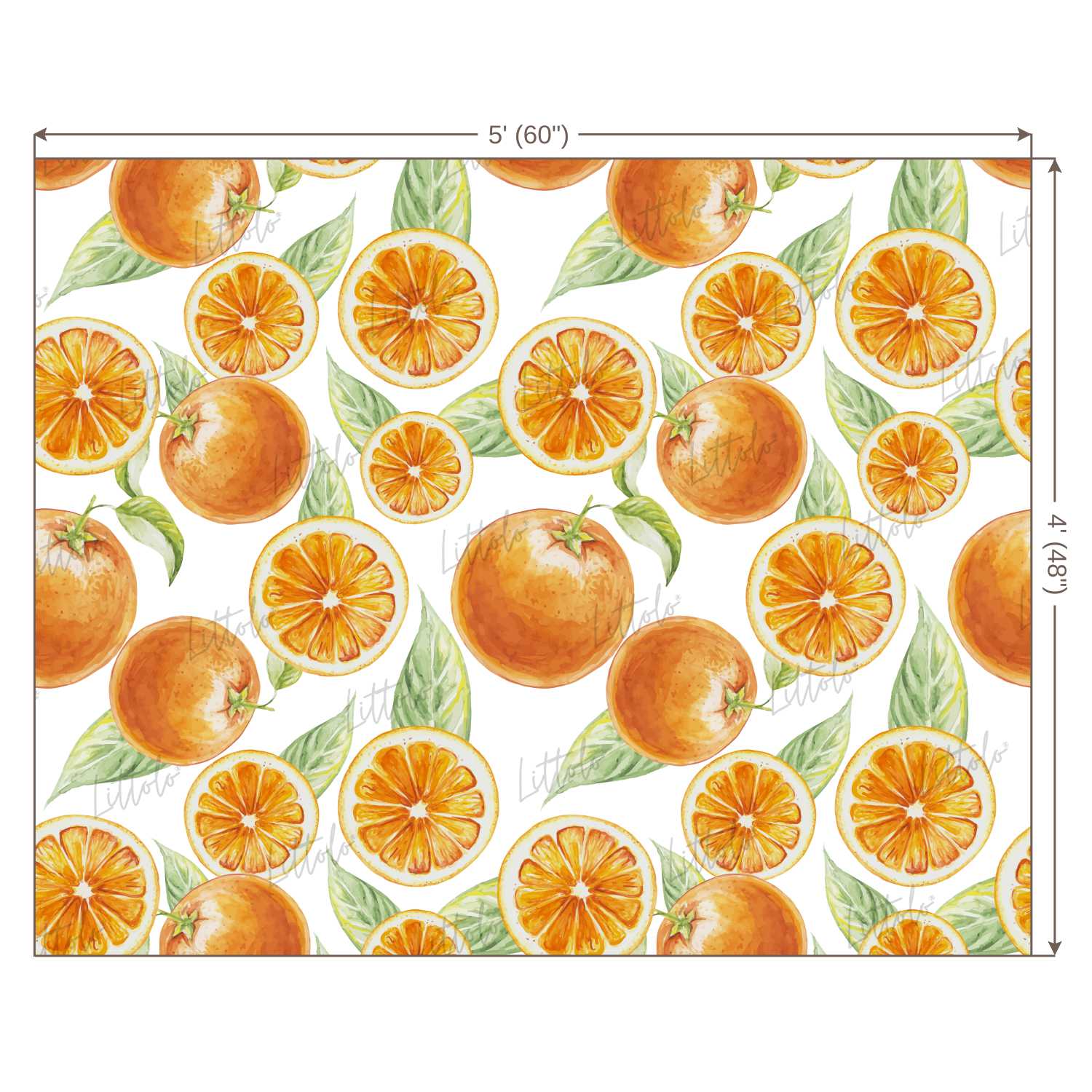 LB0247 Orange Fruits and Slices Theme Backdrop