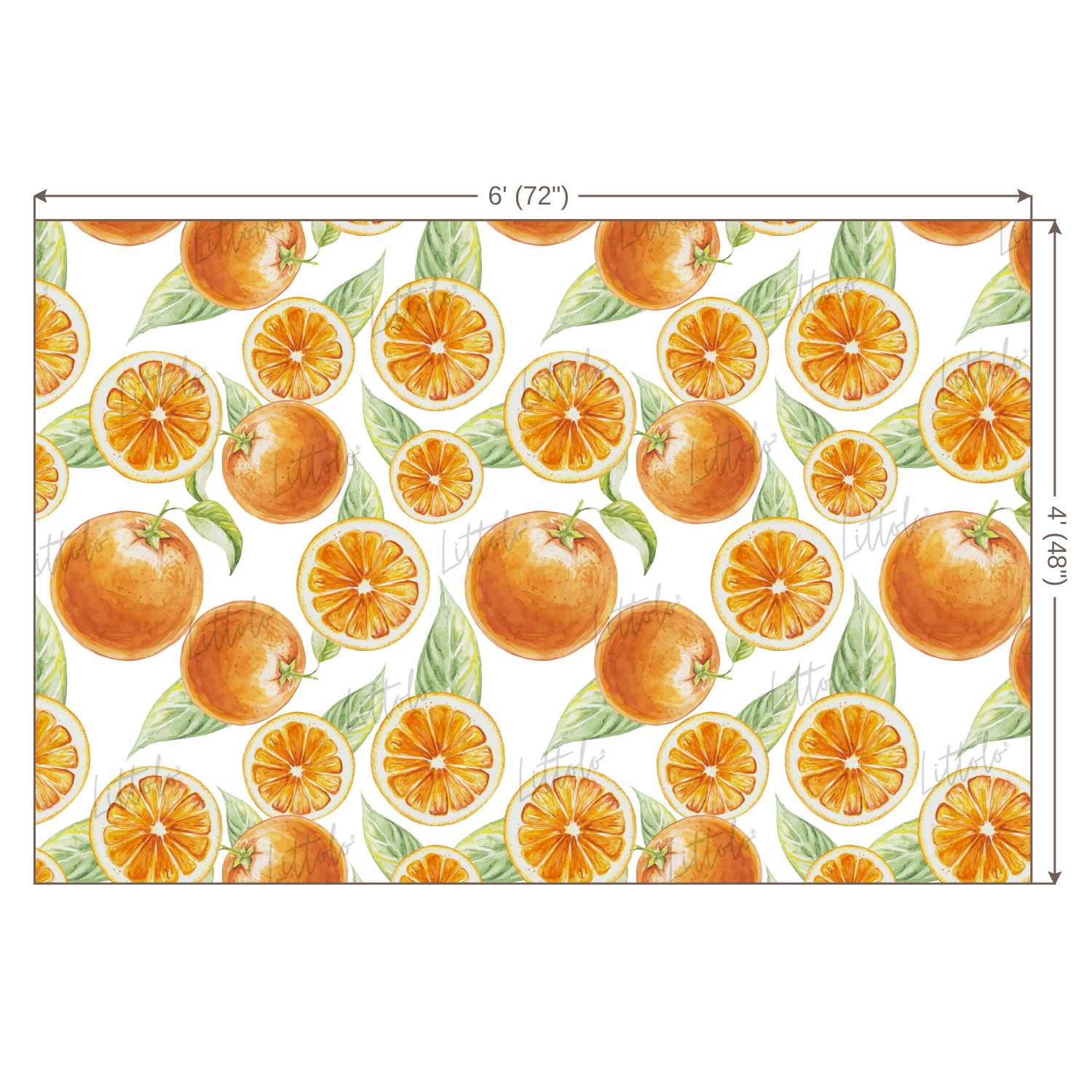 LB0247 Orange Fruits and Slices Theme Backdrop