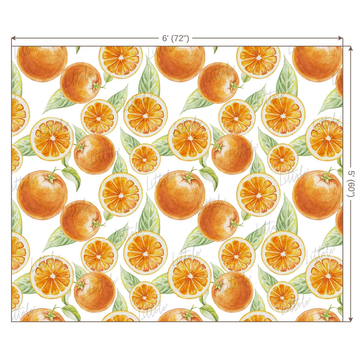 LB0247 Orange Fruits and Slices Theme Backdrop