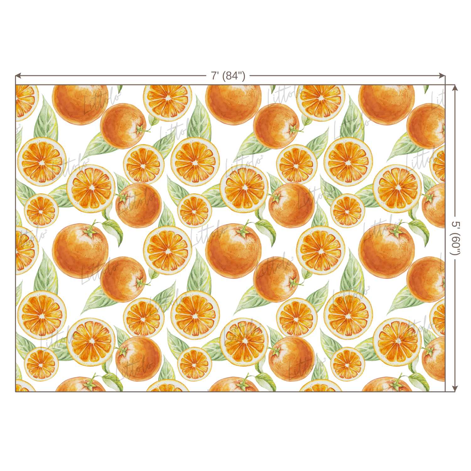 LB0247 Orange Fruits and Slices Theme Backdrop