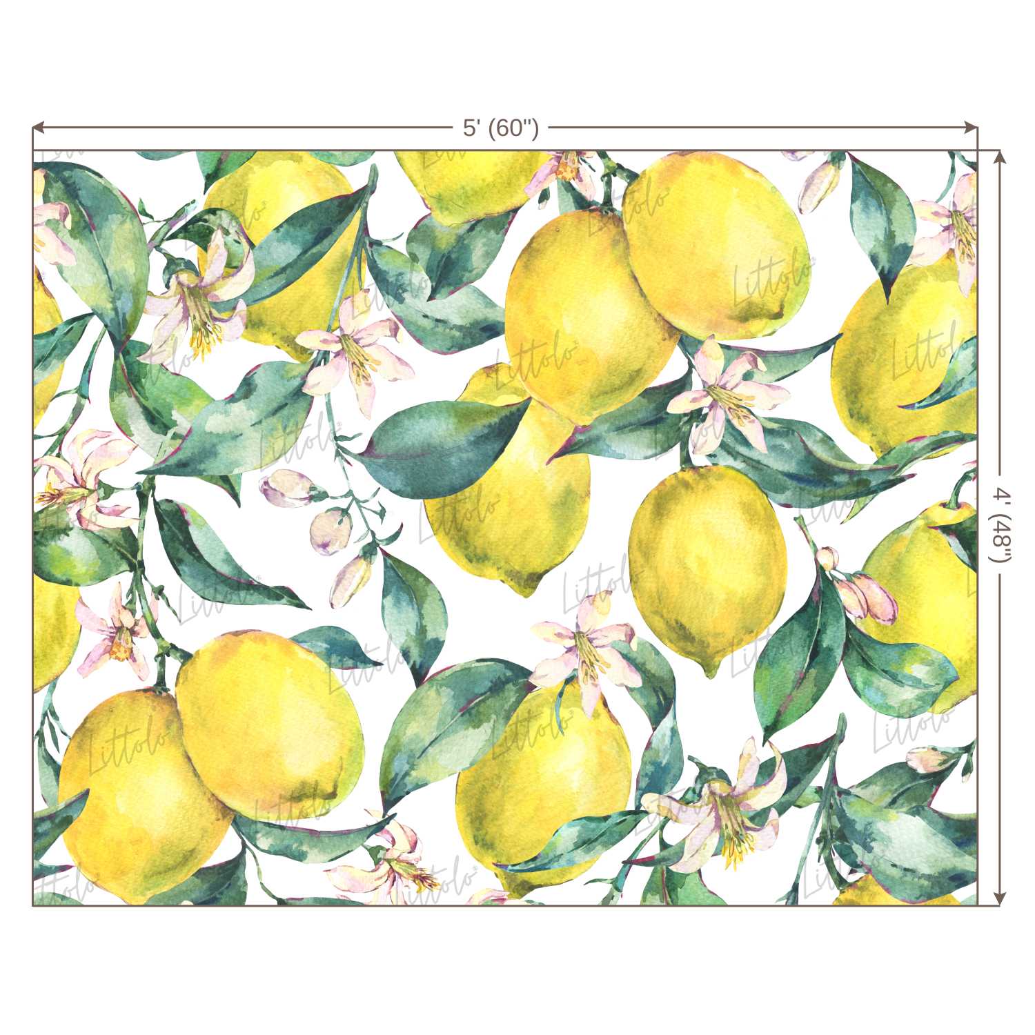 LB0248 Yellow Lemons Fruits Theme Backdrop