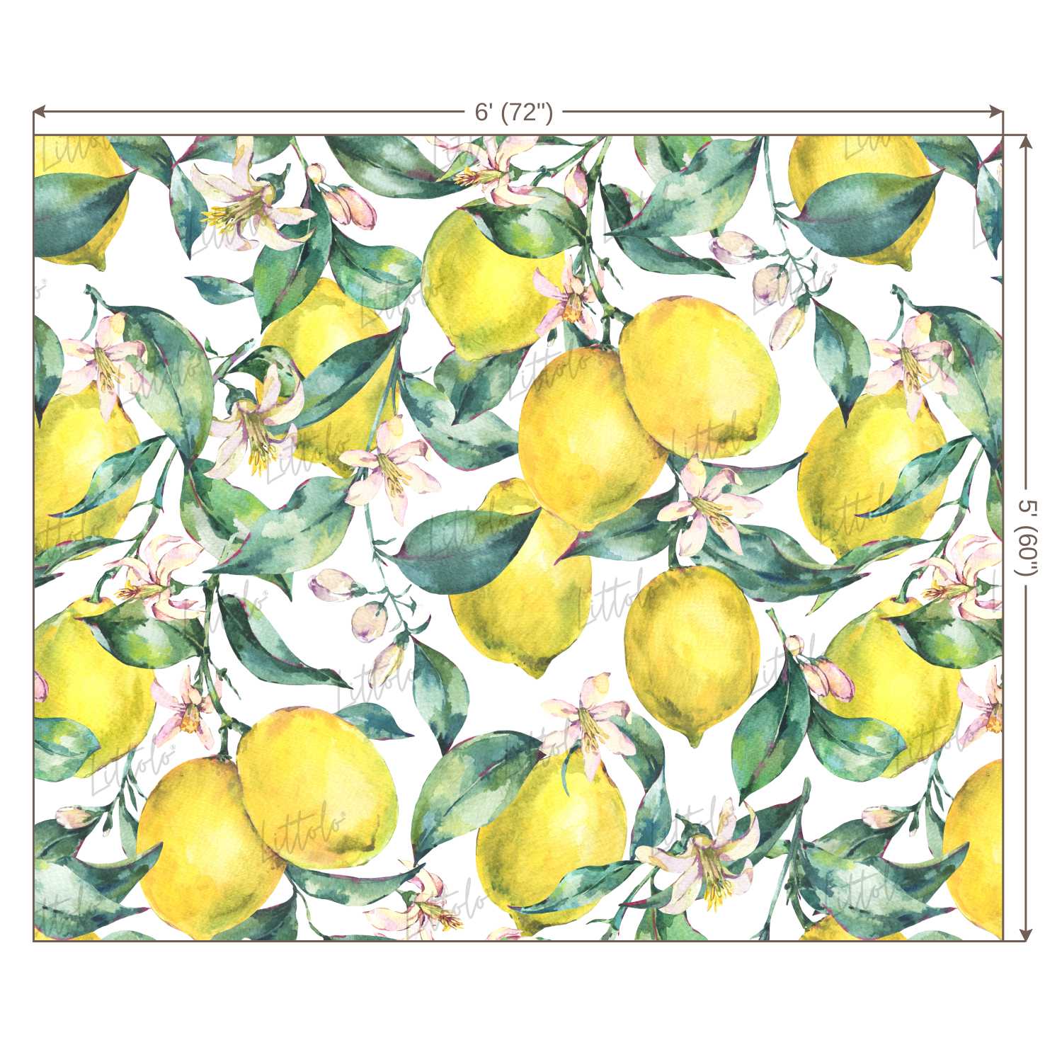 LB0248 Yellow Lemons Fruits Theme Backdrop