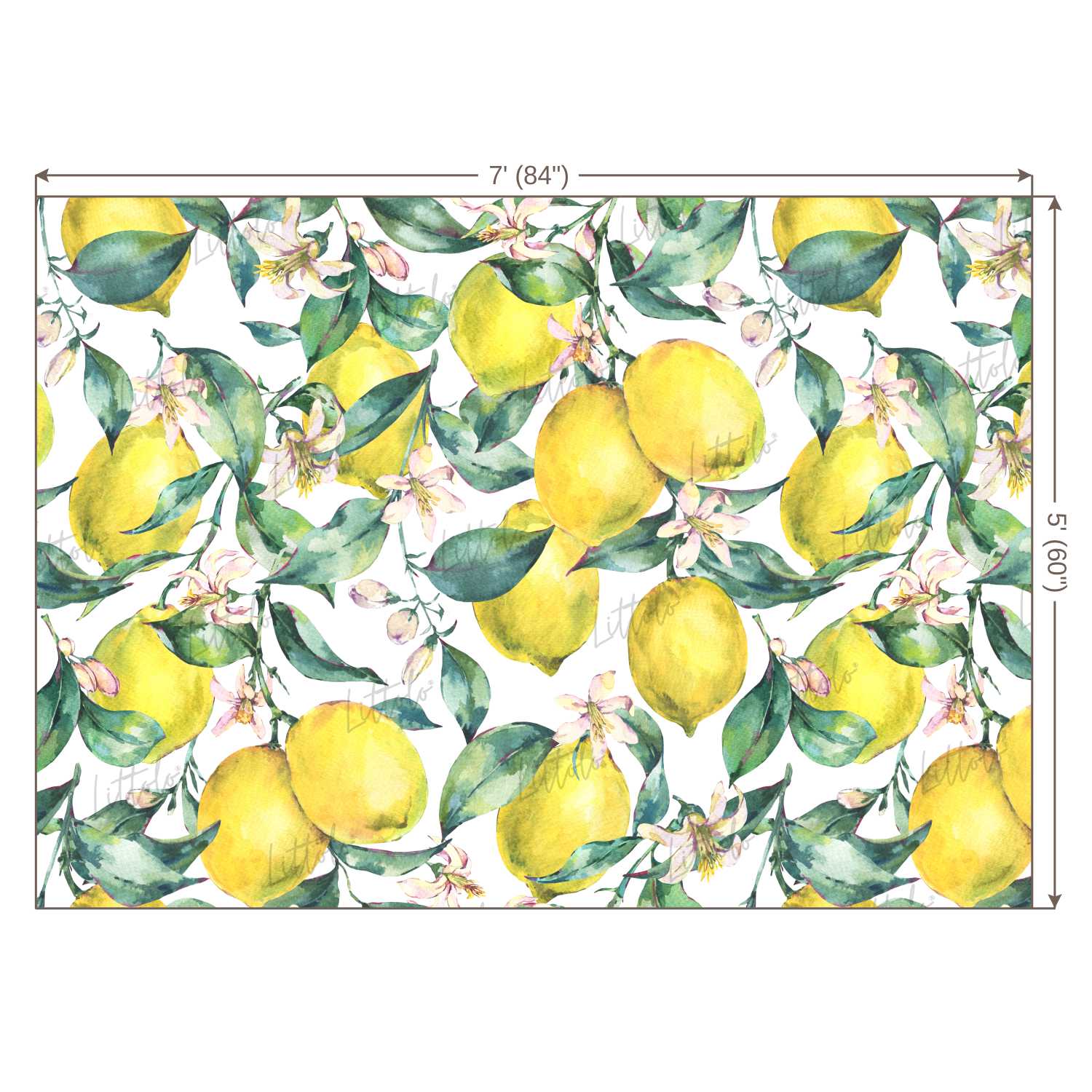 LB0248 Yellow Lemons Fruits Theme Backdrop