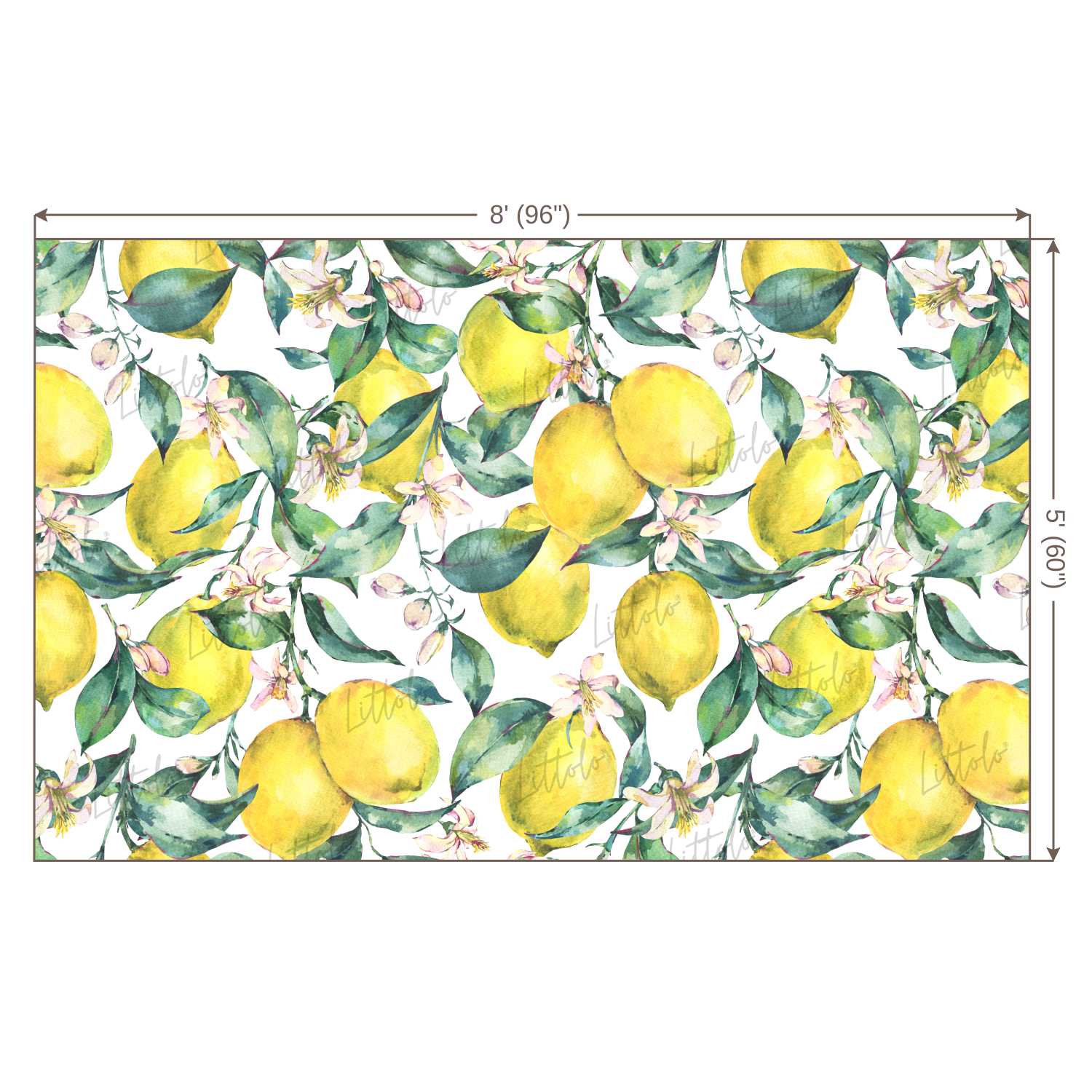 LB0248 Yellow Lemons Fruits Theme Backdrop