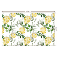 LB0249 Yellow Lemon Fruits Slices Theme Backdrop