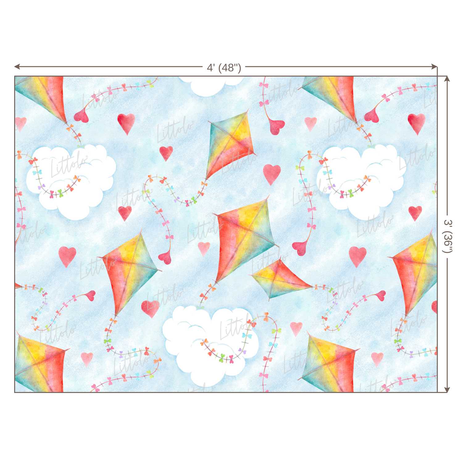 LB0250 Kites Theme Backdrop