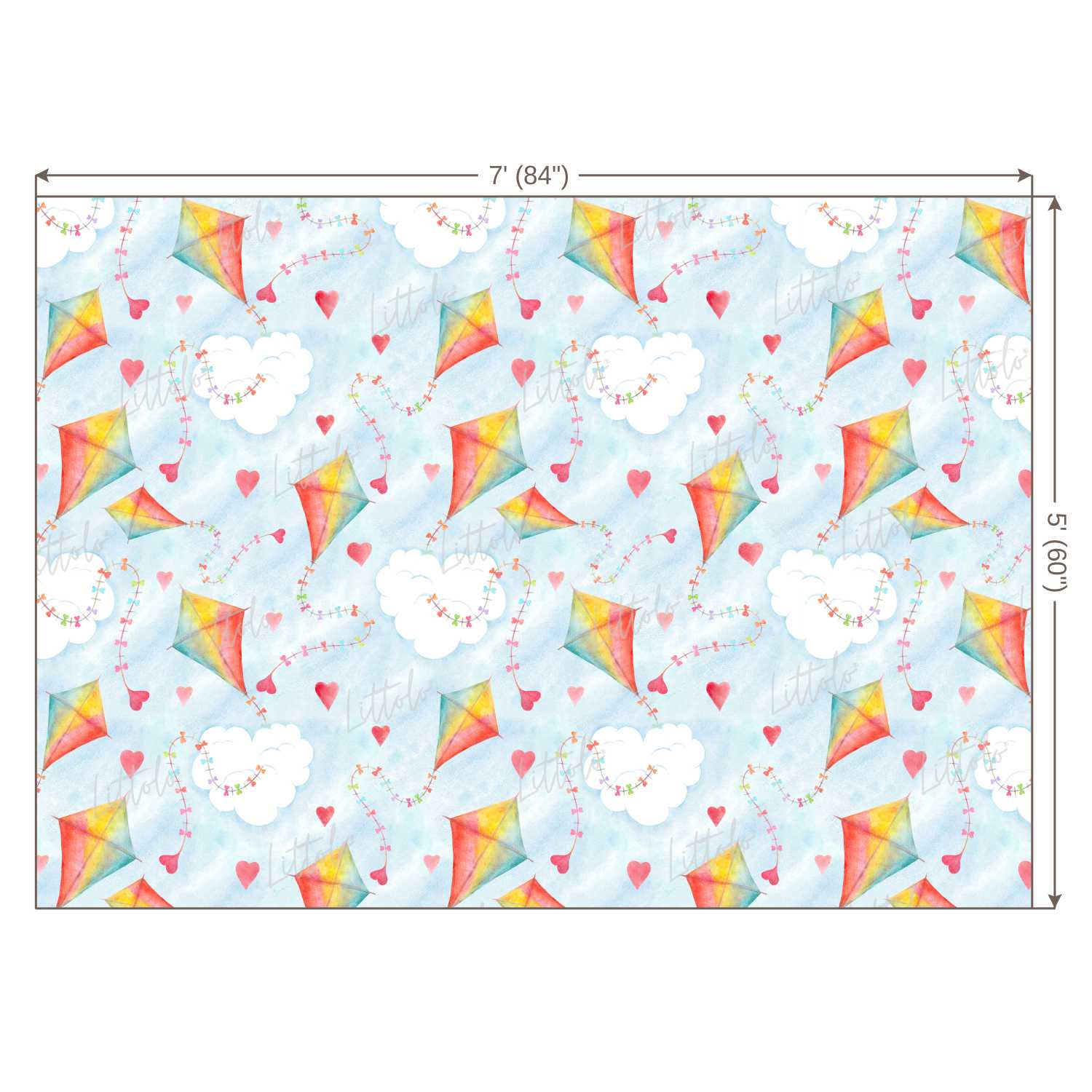 LB0250 Kites Theme Backdrop