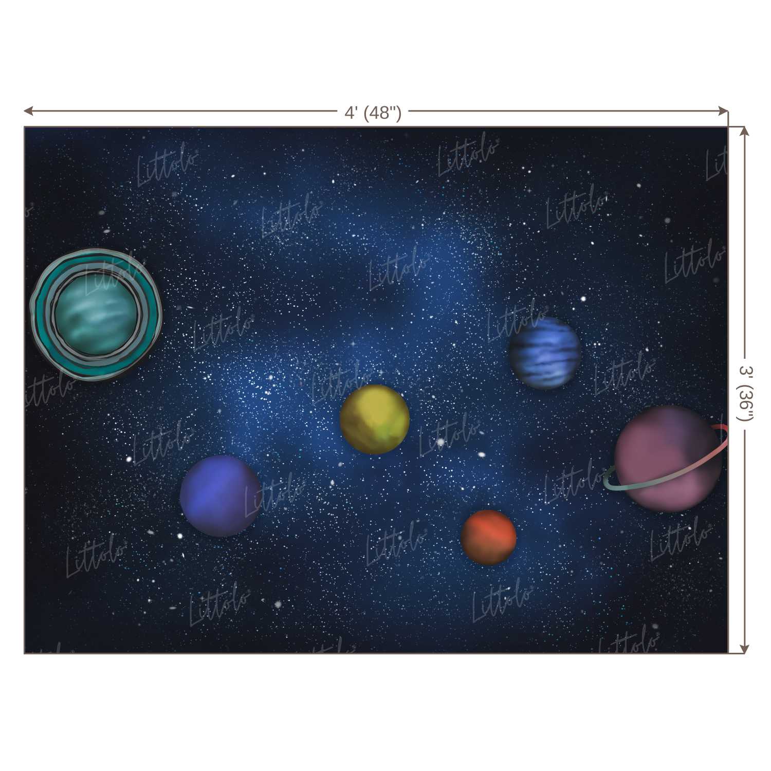 LB0256 Universal Planets Theme Backdrop