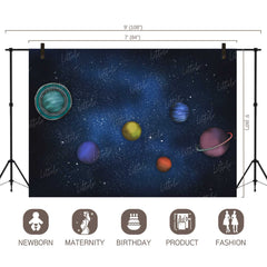 LB0256 Universal Planets Theme Backdrop