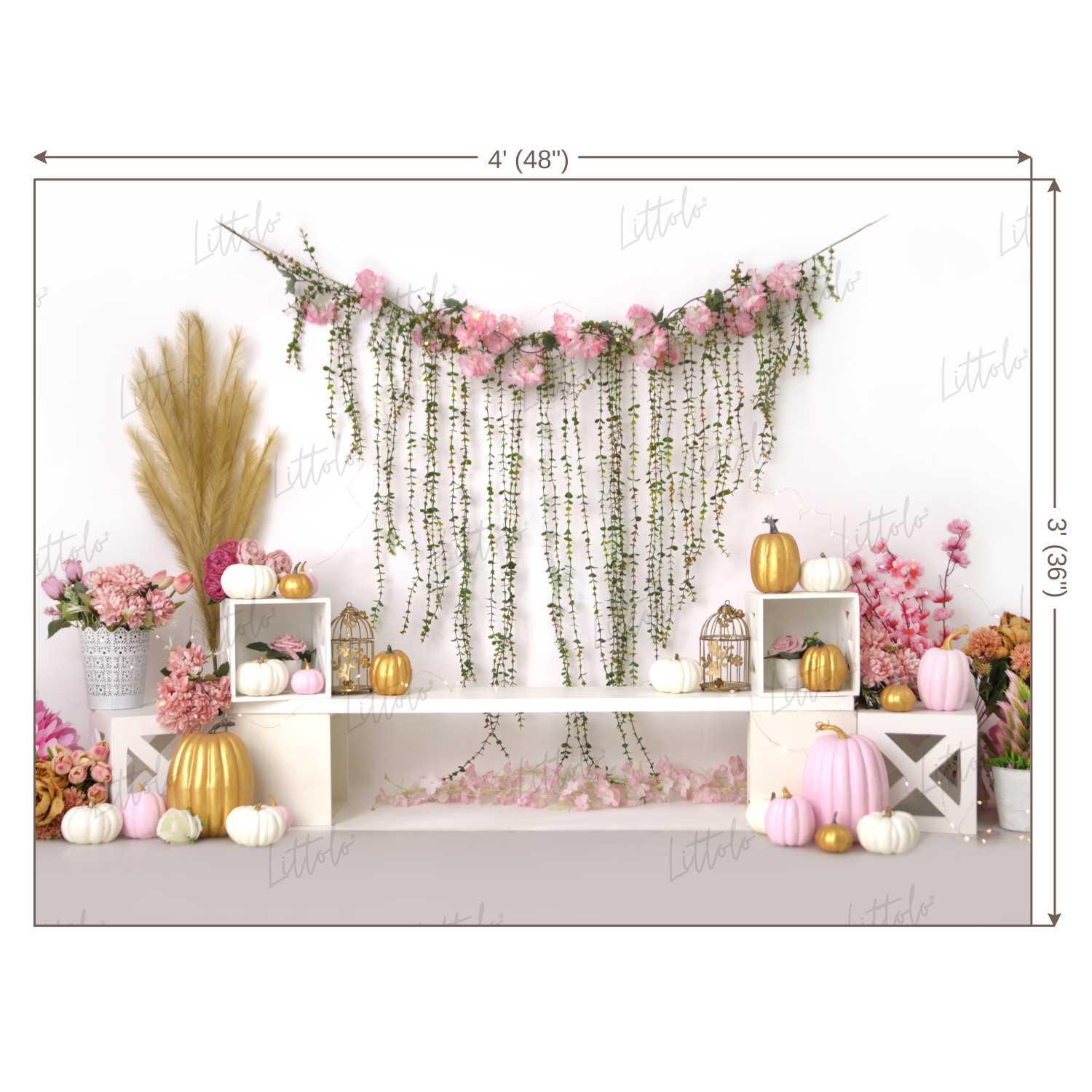 LB0260 Boho Garden Theme Backdrop