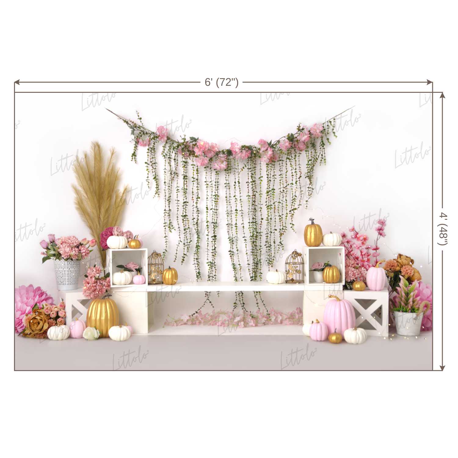 LB0260 Boho Garden Theme Backdrop