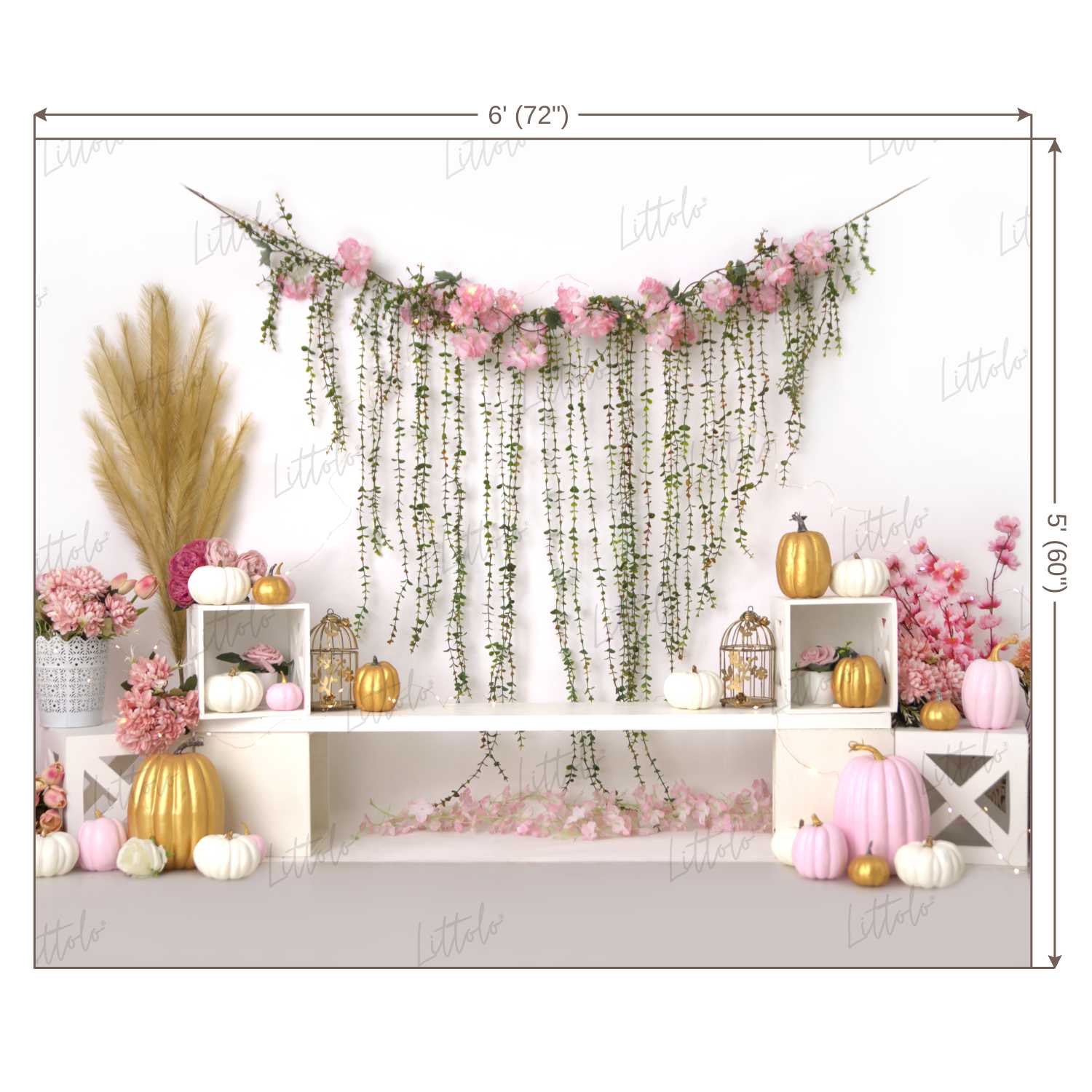 LB0260 Boho Garden Theme Backdrop