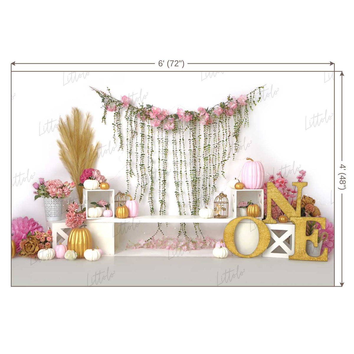 LB0261 Boho Garden Theme Backdrop