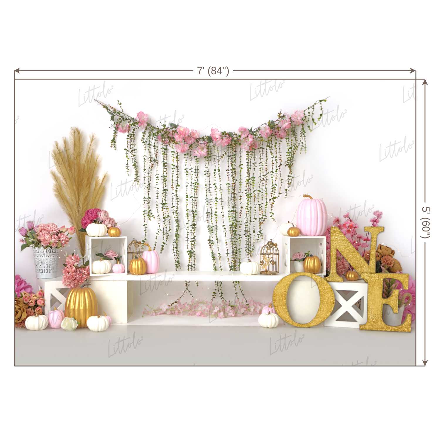 LB0261 Boho Garden Theme Backdrop