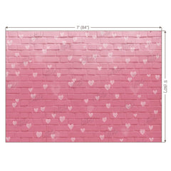 LB0265 Valentine Bricks Wall Festivals and Seasons Backdrop |