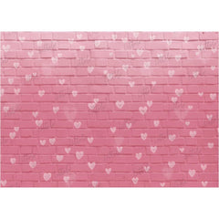 LB0265 Valentine Bricks Wall Festivals and Seasons Backdrop |