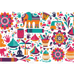 LB0271 Holi Special Abstract Festivals and Seasons Backdrop