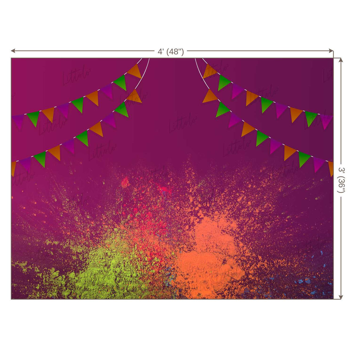 LB0273 Holi Special Festivals and Seasons Backdrop