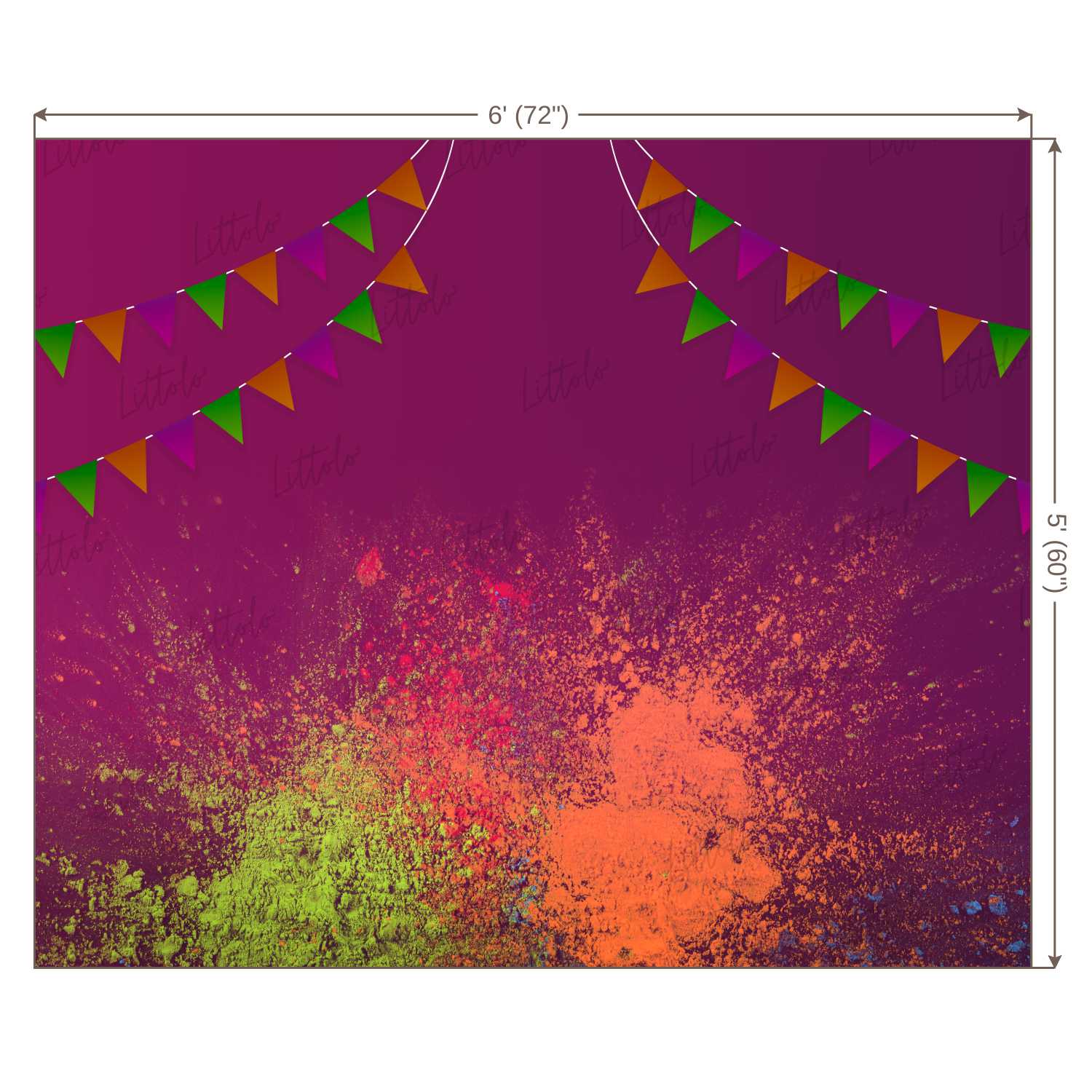 LB0273 Holi Special Festivals and Seasons Backdrop