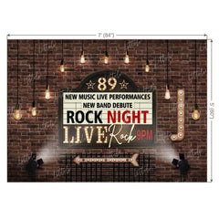 LB0282 Rock Night Theme Backdrop