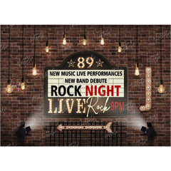 LB0282 Rock Night Theme Backdrop