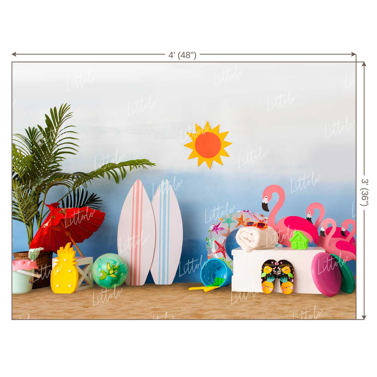 LB0285 Beach Theme Backdrop