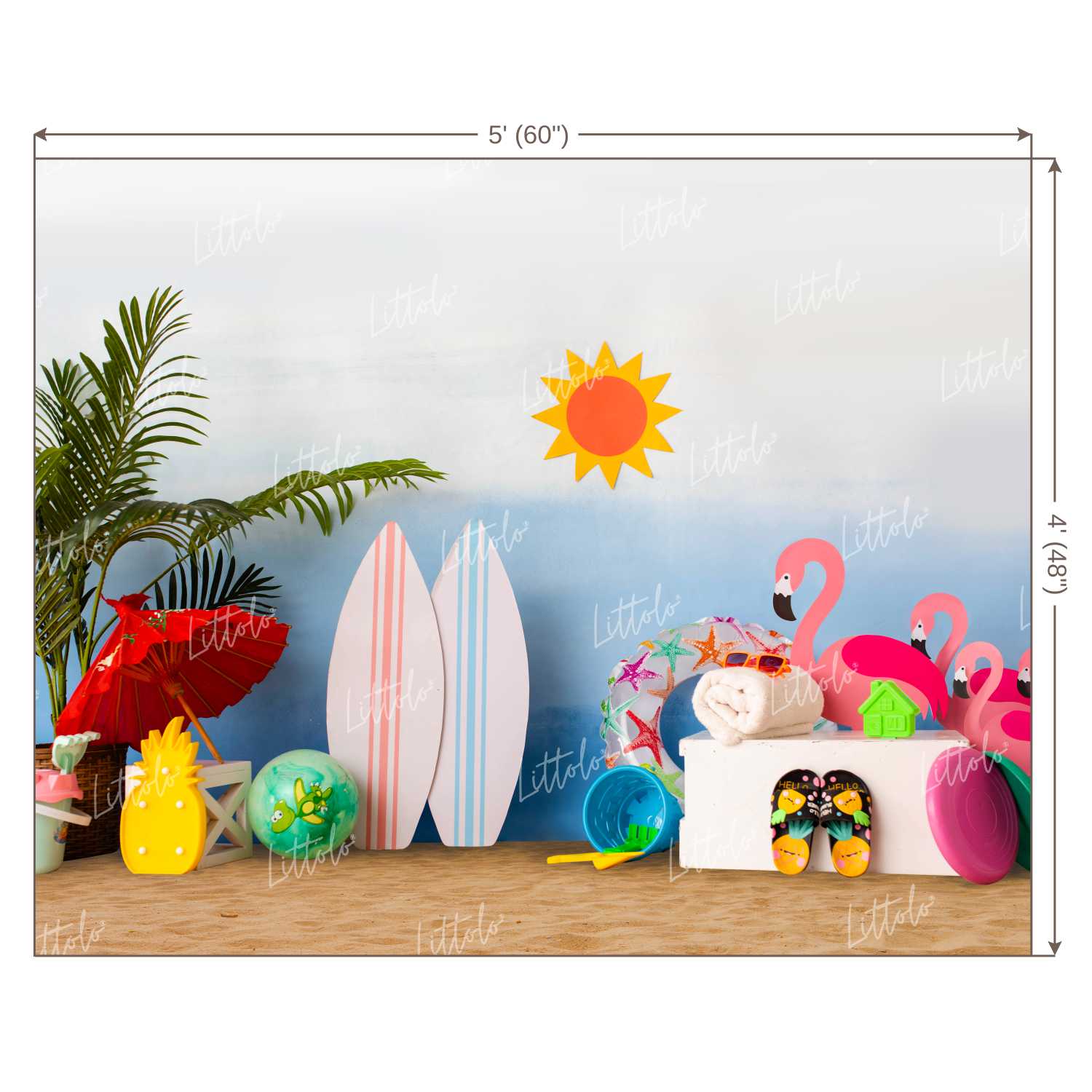 LB0285 Beach Theme Backdrop