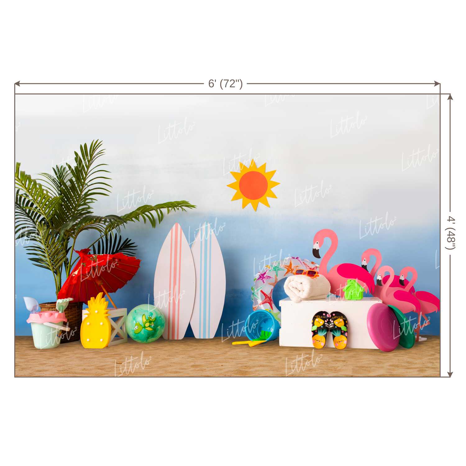 LB0285 Beach Theme Backdrop