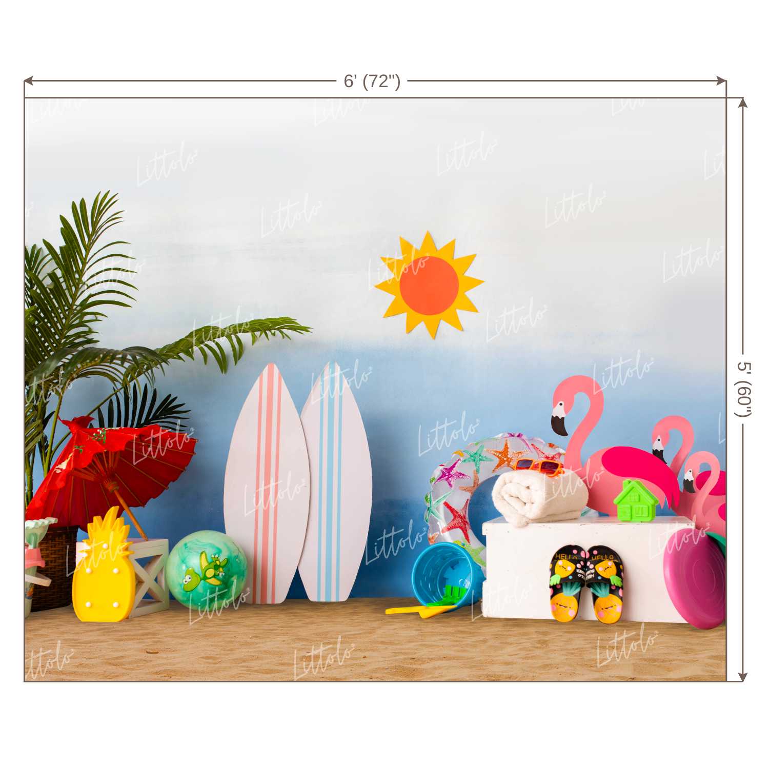 LB0285 Beach Theme Backdrop